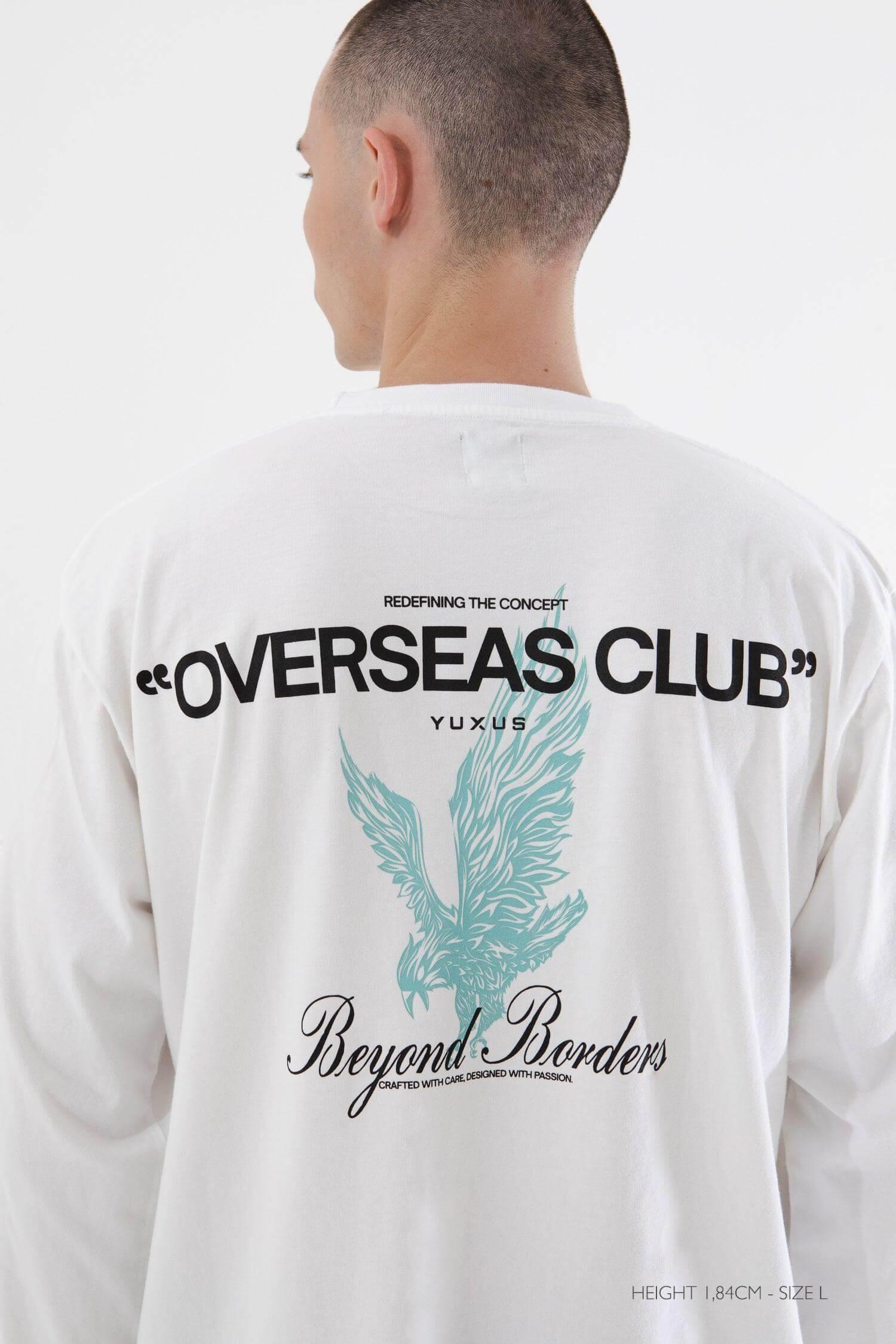 WHITE "OVERSEAS" LONG SLEEVE - YUXUS