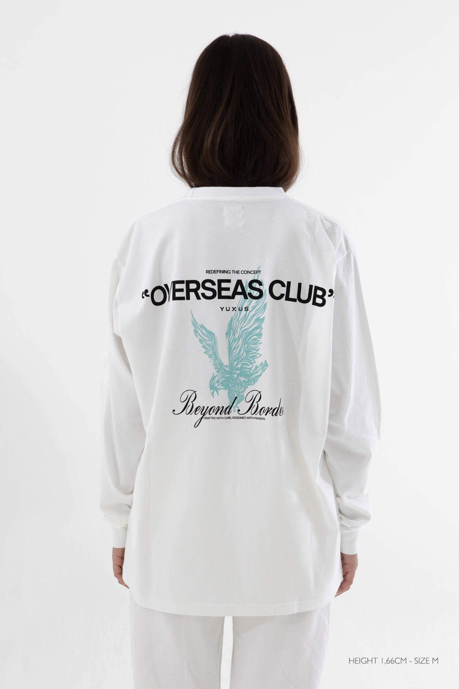 WHITE "OVERSEAS" LONG SLEEVE - YUXUS