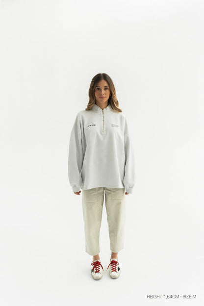 IVORY "BELGRAVE" HALF ZIP - YUXUS