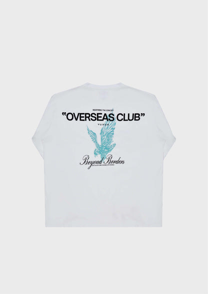 WHITE "OVERSEAS" LONG SLEEVE - YUXUS