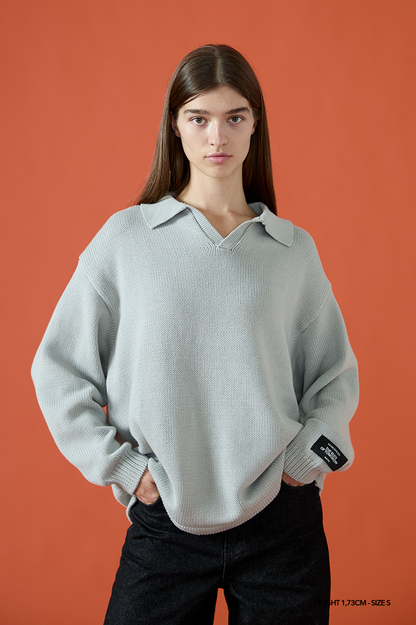 OSLO "GRAYSCALE" KNITTED POLO