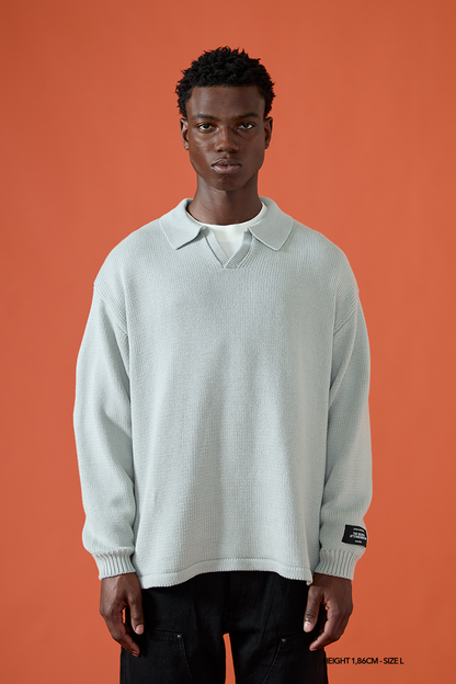 OSLO "GRAYSCALE" KNITTED POLO