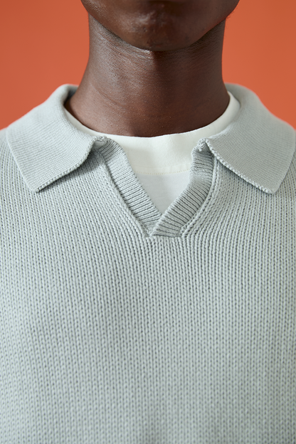 OSLO "GRAYSCALE" KNITTED POLO