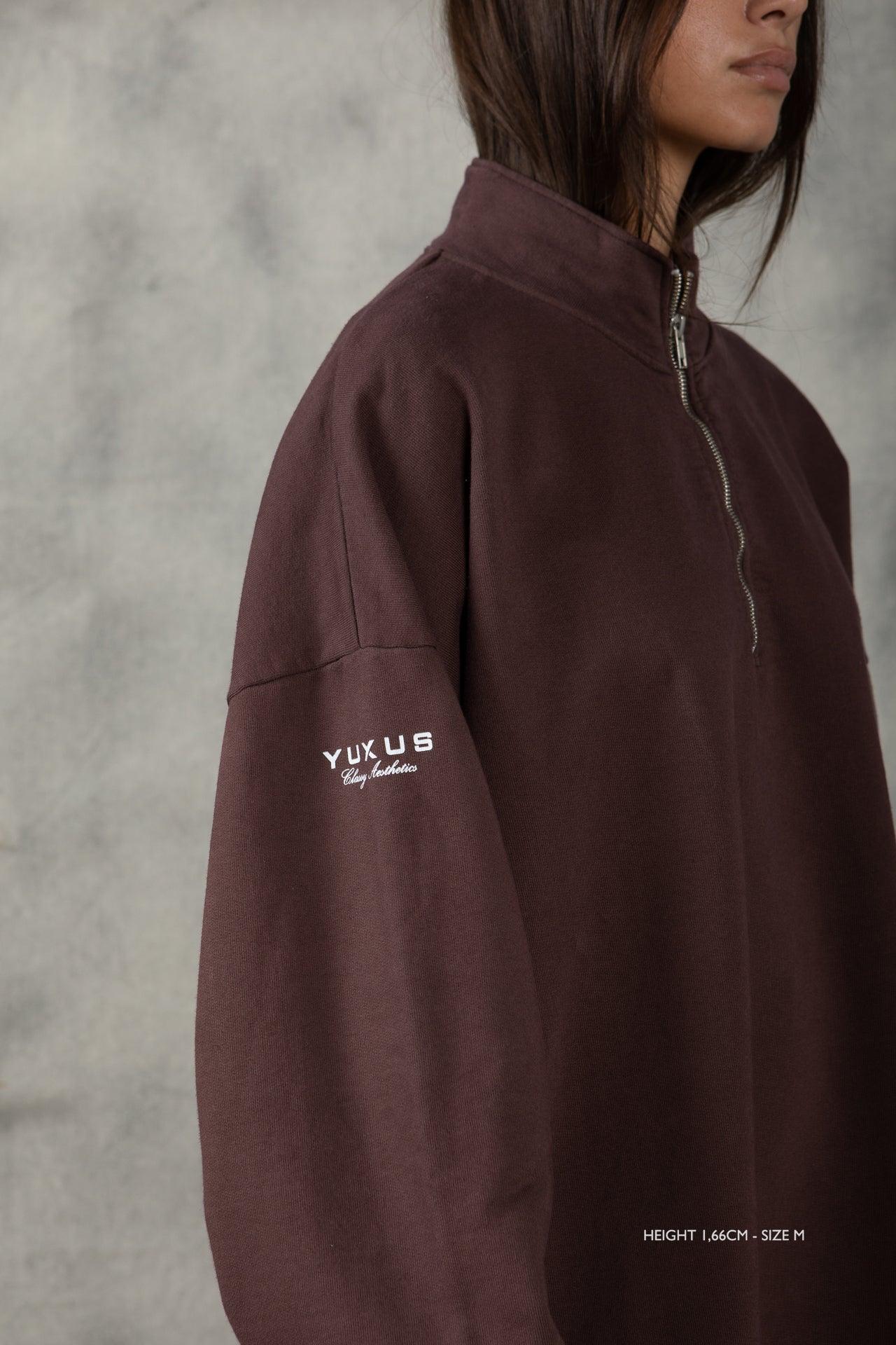 WOOD "CLUB" HALF ZIP - YUXUS